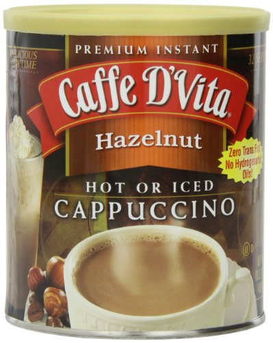 Caffe D'Vita Hazelnut Cappuccino, 1-Pound Cans (Pack of 6)