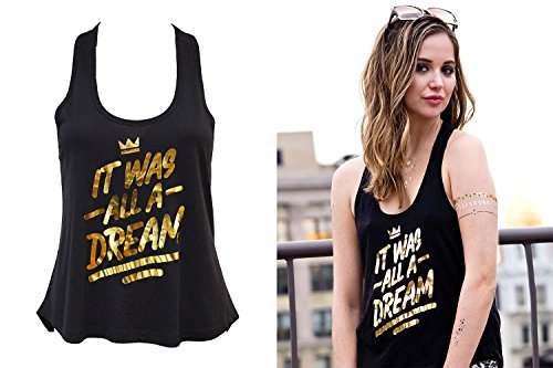 IT WAS ALL A DREAM Black & Gold Backless Tank Top | Soft & Sexy Pima Cotton
