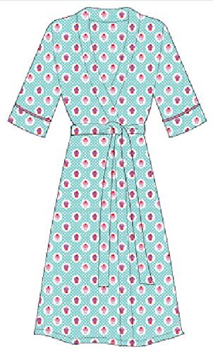 Frankie & Johnny Women's Fun Printed Long Haired Fleece Long Robes
