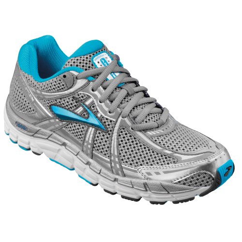 Brooks Women's Addiction 11 Motion Control Running Shoes, Color: Slv/PrmGry/Shdw/Wht/Crrbn/Sea, Size: 8.0