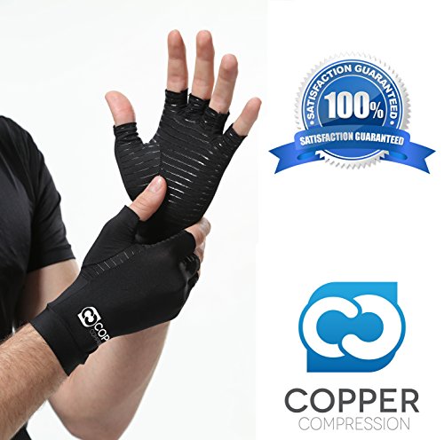 Copper Compression Arthritis Recovery Glove - Highest Copper Content GUARANTEED & Highest Quality Copper! | Infused Fit Wear It Anywhere