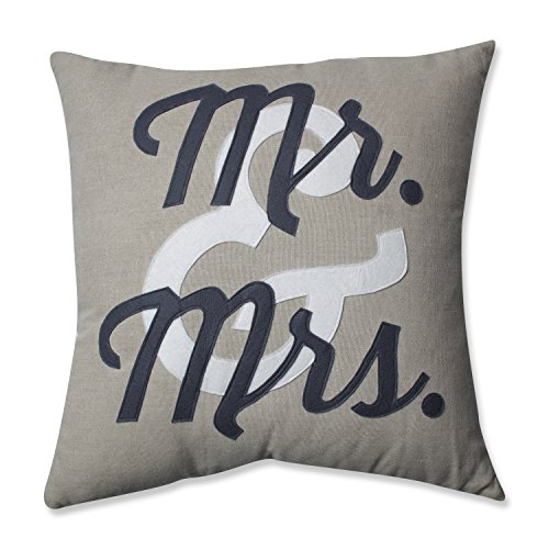 Pillow Perfect Mr. and Mrs. Throw Pillow, 18-Inch