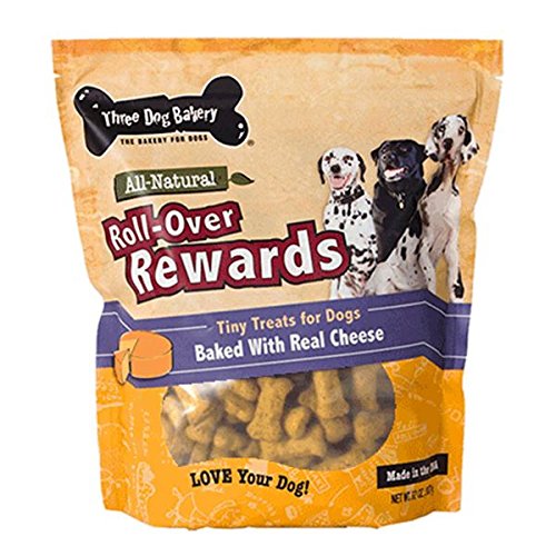 Three Dog Bakery Roll-Over Rewards Cheese Dog Treats, 32-Ounce
