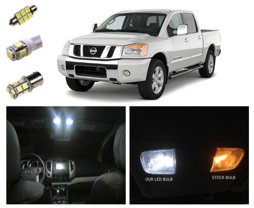 Nissan Titan LED Package Interior + Tag + Reverse Lights (14 pieces)