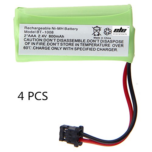 4 Pack - Battery for Uniden BT-1008 & Many Others (Lifetime Warranty, Bulk Packaging)