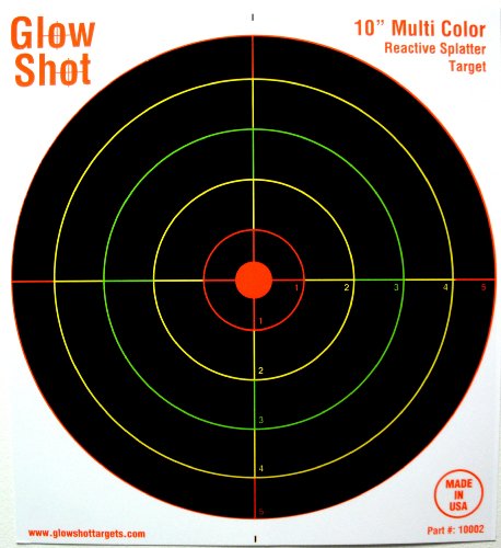 20 Pack - 10 Reactive Splatter Targets - Glowshot - Multi Color - Gun and Rifle Targets - Glow Shot
