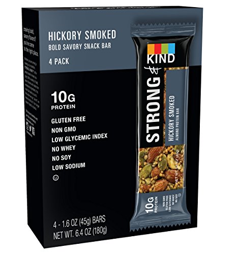 STRONG & KIND Protein Bars, Hickory Smoked Bar, 1.6 Ounce, 4 Count