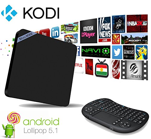 [2016 NEWEST 4K TV BOX]ALSTEN Mini M8S Android TV Box-Google Android 5.1-2G+8G Amlogic S905-Ultra 4K Smart TV Box-KODI 16.0(XBMC) Streaming Media Player-WIFI Internet Box(With Mini Wireless Keyboard)