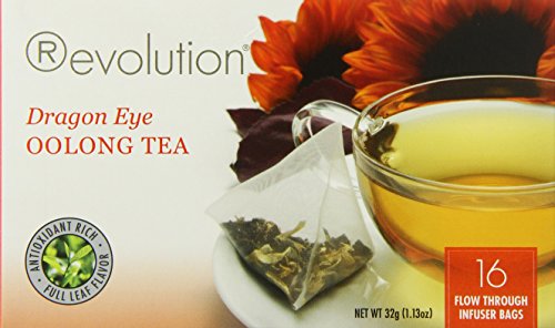 Revolution Dragon Eye Oolong Tea, 16-Count Tea Bags (Pack of 6)