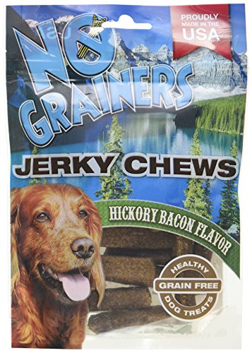 Nootie No Grainers Jerky Hickory Bacon Dog Chew Treats (1 Pack), One Size