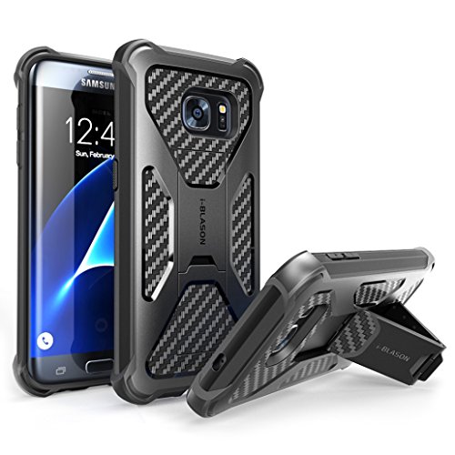 Galaxy S7 Edge Case, i-Blason Prime [Kickstand] Samsung Galaxy S7 Edge 2016 Release [Heavy Duty] [Dual Layer] Combo Holster Cover case with [Locking Belt Swivel Clip]