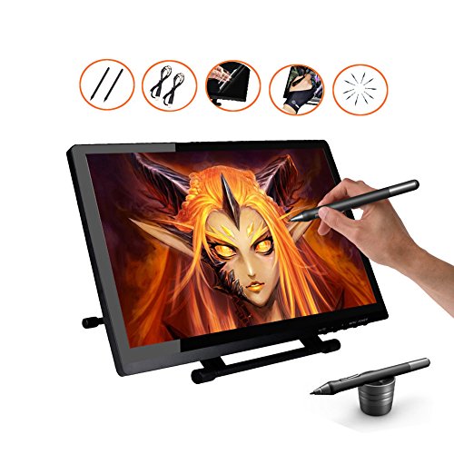 Ugee UG2150 21.5 Inches IPS Screen HD Resolution Drawing Monitor Interactive Pen Display with 2 Original Pens, 1 Drawing Glove, 1 Screen Protector