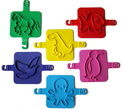 Red Rooster Toy Company Beach Stamps, Animals Shapes - Set of 6