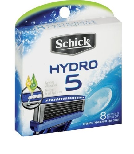 Schick HYDRO 5 Blade Refill Replacement Cartridges (8 Cartridges) NEW