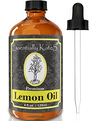 Lemon Essential Oil 4 oz. with long glass dropper by Essentially KateS