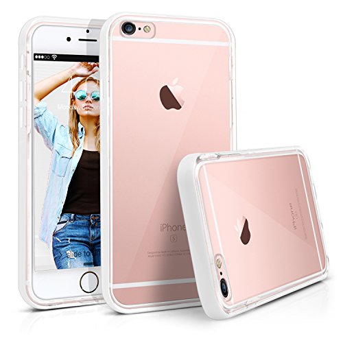 iPhone 6S Case, MagicMobile® Protective Slim Design Clear Crystal Case for Apple iPhone 6S with [Armor Bumper Frame] Transparent TPU Hard Impact Scratch Resistant Case Cover for iPhone 6S (White)