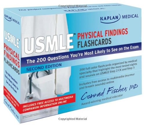 Kaplan Medical USMLE Physical Findings Flashcards: The 200 Questions Youâ€TMre Most Likely to See on the Exam
