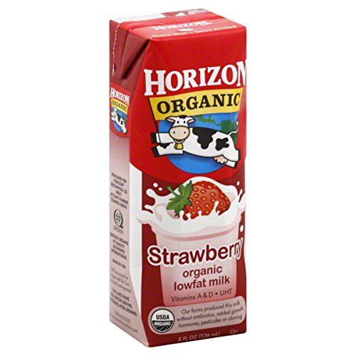 Horizon Organic Low Fat Milk, Strawberry, 8-Ounce Aseptic Cartons (Pack of 18)