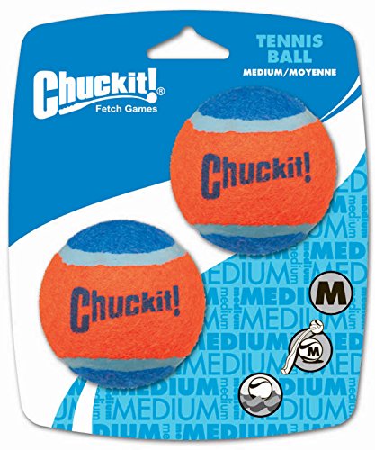 Chuckit! Tennis Ball Medium 2.5-inch, 2 pack