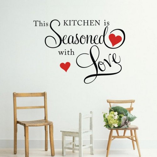 Foal Wall Quote Sticker This Kitchen is Seasoned with Love
