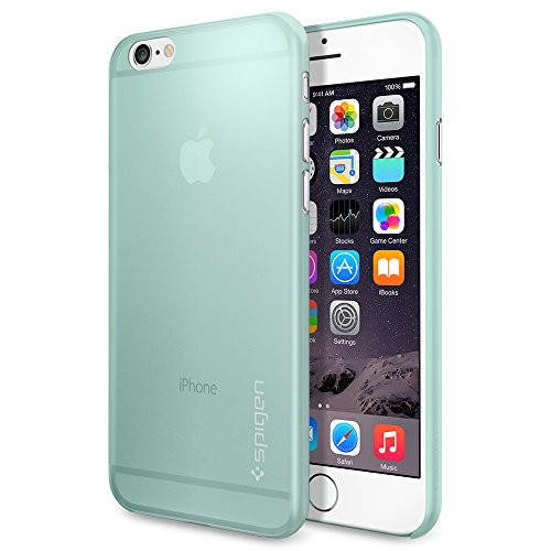 iPhone 6 Case, Spigen® [AirSkin] Ultra-Thin [Mint] Premium Super Lightweight / Exact Fit / Absolutely NO Bulkiness Hard Case for iPhone 6 (2014) - Mint (SGP11080)