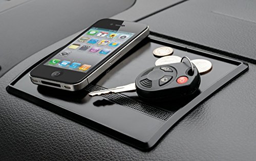EasyLifeCare Anti-Slip Car Dash Grip Pad for Cell Phone, Keychains, Sun Glasses - Black
