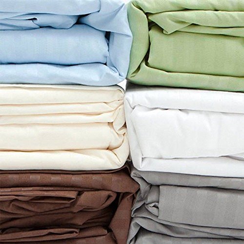 Crafts Linen 650-Thread-Count 100% Organic Cotton Sateen 4 PCs Bed Sheet set {16 Inch} Deep Pocket Depth (1 Fitted sheet, 1 Flat Sheet & 2 Pillowcover)