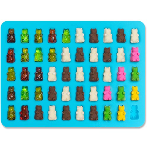 Gummy Bears Molds for Hard Candy & Chocolate Making- Silicone Soap and Ice Cube Trays- Party Buffet, Baking, Wedding Favor Maker & Baby Shower Supplies - Novelty / Silly Shapes - 50 Cavity (2)