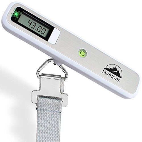 The Most Accurate Scale w/Excess Weight Alert - Strong, Portable, Handheld Digital Luggage Scale for Suitcase Weighing - Max Capacity 50 kg - Travel & Home - 2 Year Warranty