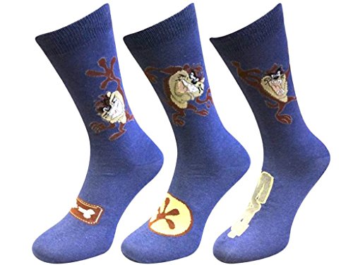 6x Pairs of Men's Official Looney Tunes 'TAZ' Character Licenced Socks / UK 6-11 Eur 40-46