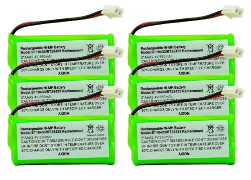 Axiom 6-Pack Rechargeable Battery For EMPCPH515D / ERP295GRN / SJB2121 / SM15320M / TEL0032 / TELVT6031 / UL133 / TEL10213 / 25255RE7