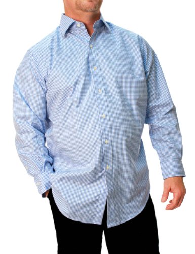 Polo Ralph Lauren Men Classic Fit Check Shirt (15(32-33), Blue/White)