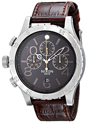 Nixon Men's A3631887 48-20 Chrono Leather Watch