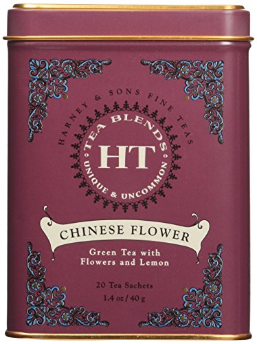 Harney and Sons Chinese Flower, Flavored Green 20 Sachets per Tin