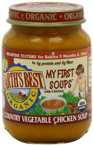 Earth's Best Organic My First Soups Baby Food, Country Vegetable Chicken, 6 Ounce (Pack of 12)