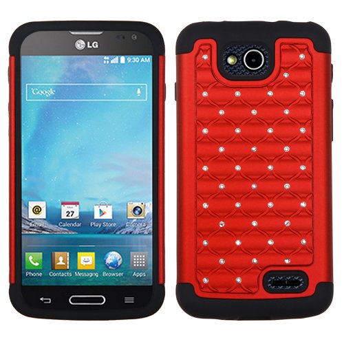 Cell Accessories For Less (TM) LG D415 (Optimus L90) Red/Black FullStar Protector Cover + Bundle (Stylus & Micro Cleaning Cloth) - By TheTargetBuys