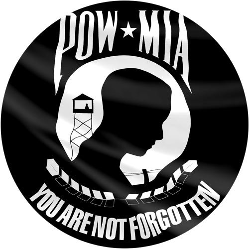 POW MIA Flag - 100% Made In USA using Tough, Long Lasting Nylon Built for Outdoor or Indoor Use, Double Sided, UV Protected and Featuring Locked Stitches on Hems and Quadruple Stitching on the Fly End