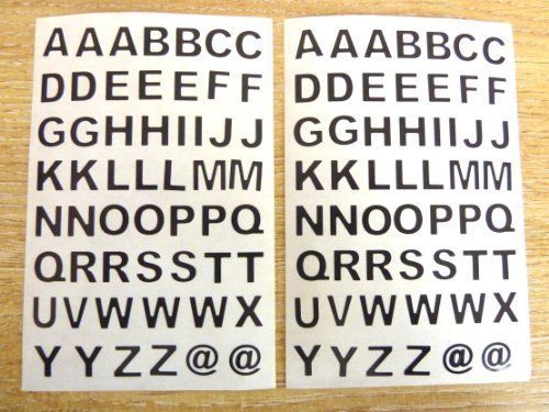 9.5mm Black Sticky Alphabet Letters A-Z , Cut to shape , Self Adhesive Sticky Vinyl Labels , Durable Plastic Stickers