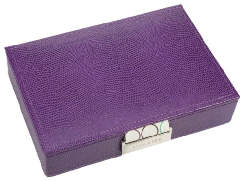 Purple Lidded Mini Stacker With Polka Dot Lining