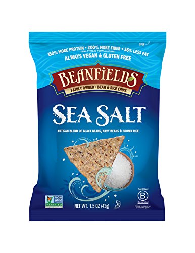 Beanfields Bean and Rice Chips, Sea Salt, 1.5 Ounce (Pack of 24)