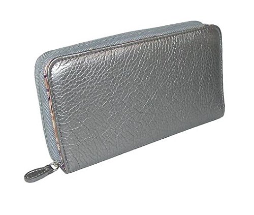 Buxton Womens Coupon and Receipt Organizer Wallet with Compartment, Pewter