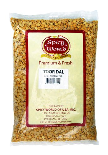 Spicy World Toor Dal Plain, 64-Ounce Pouches (Pack of 4)