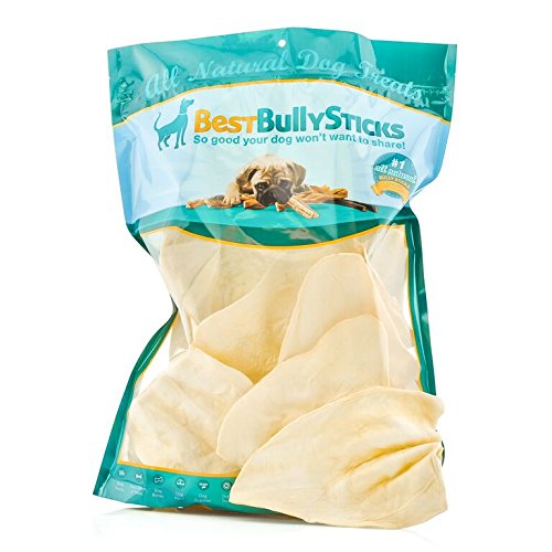 Jumbo Cow Ear Dog Treats by Best Bully Sticks (10 pack) Made from All-Natural, Free Range, Grass Fed Beef - No Unhealthy Chemicals and High in Protein to Support a Healthy Diet - USDA/FDA Approved