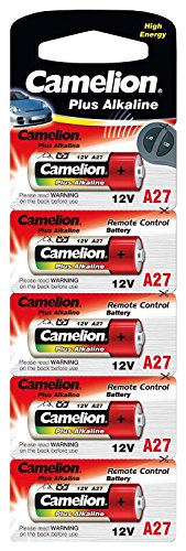 Camelion LR 27A 12 V Plus Alkaline Battery (Pack of 5)