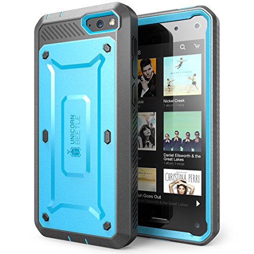 SUPCASE Amazon Fire Phone Case - Unicorn Beetle PRO Series Full-body Hybrid Protective Case with Built-in Screen Protector (Blue/Black), Dual Layer Design/Impact Resistant Bumper, Compatible with Fire Phone 2014 Release