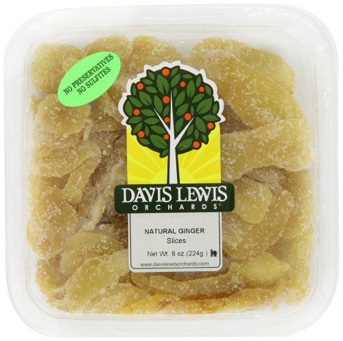 Davis Lewis Orchards Natural Slices, Ginger, 8 Ounce