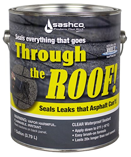Sashco Through The Roof Sealant Low VOC, 1 Gallon Container, Clear (Pack of 2)