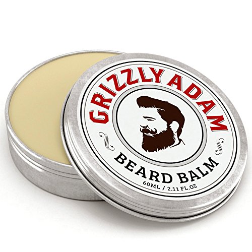 Grizzly Adam Beard Balm For Men - 100% Natural Leave In Conditioner with Natural Oils for Best Moustache Grooming and Beard Growing