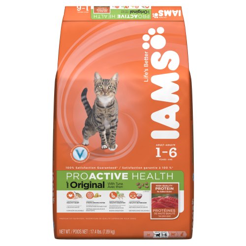 Iams Proactive Health Adult Original with Tuna Premium Cat Nutrition, 17.4 Pound
