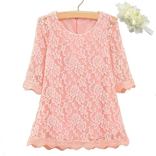 Mommy's Little Darlings Little Girls' Couture Rose Lace Dress 4/5T Rose